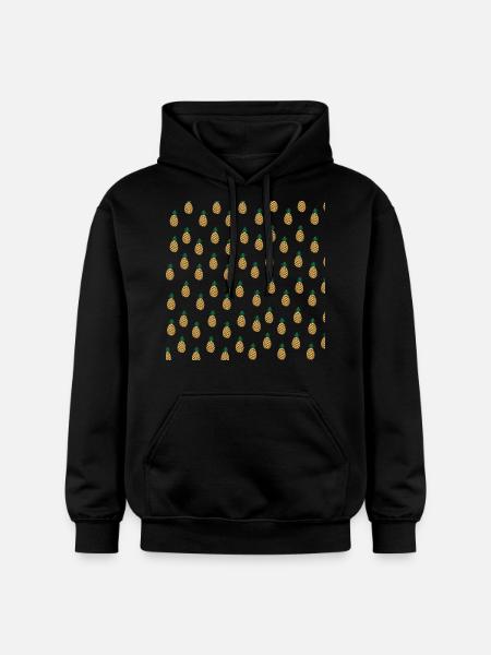 Ananas-Muster, tropische Frucht-Liebhaber-Geschenk - Gildan Unisex Softstyle® Midweight Hoodie - Schwarz