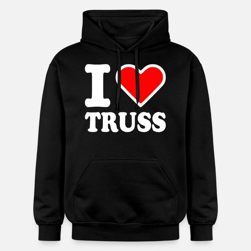 I love truss - Sweat à capuche Softstyle® Gildan Unisexe - noir