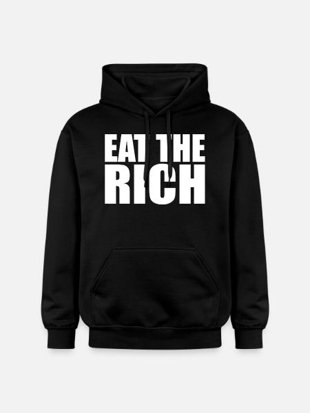 Eat the rich - Gildan Unisex Softstyle® Midweight Hoodie - black