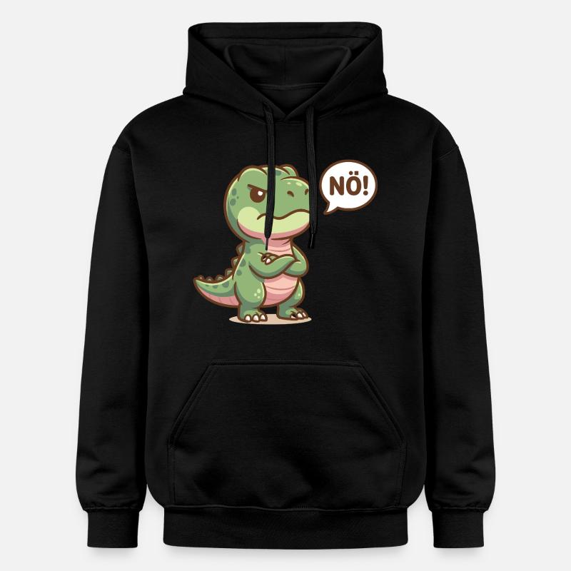 Dinosaure mignon. Non, drôle de dicton - Sweat à capuche Softstyle® Gildan Unisexe - noir