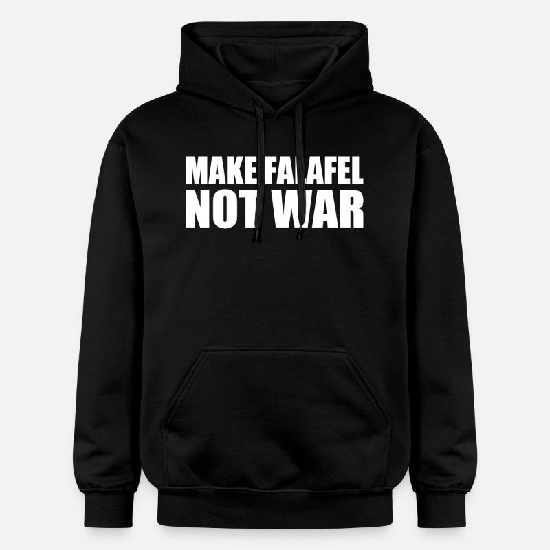 Make falafel not war - Sweat à capuche Softstyle® Gildan Unisexe - noir