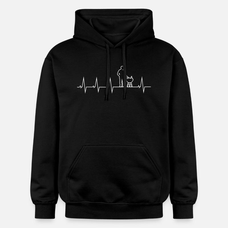 Barbecue - Grillmeister - Heartbeat - Sweat à capuche Softstyle® Gildan Unisexe - noir