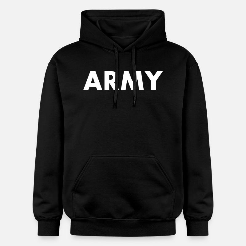 Army - Sweat à capuche Softstyle® Gildan Unisexe - noir