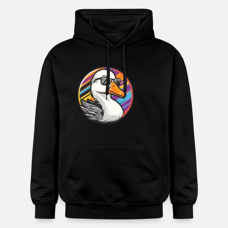 Goose Comic Cool Summer - Gildan Unisex Softstyle® Midweight Hoodie - black
