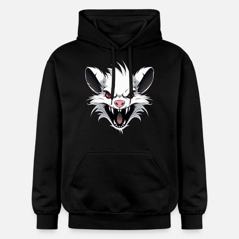 Rat punk blanc - Sweat à capuche Softstyle® Gildan Unisexe - noir