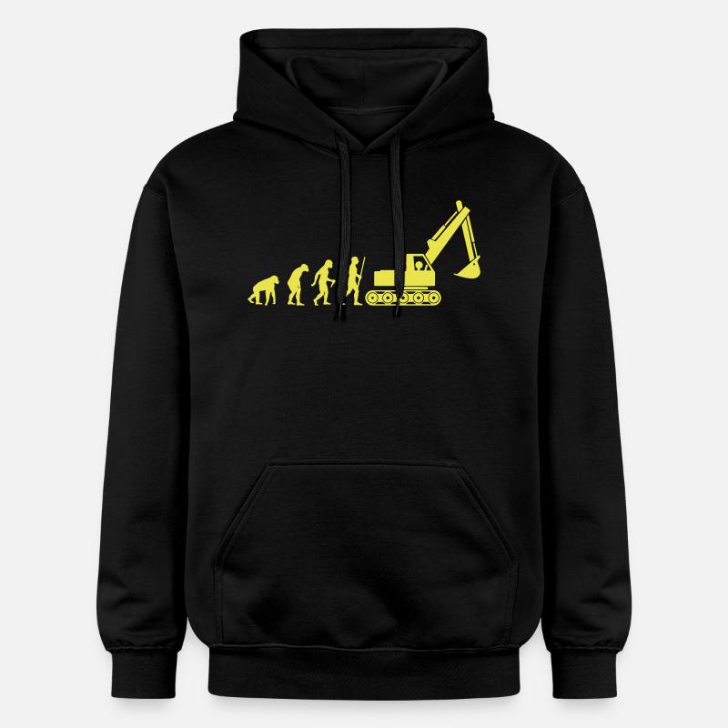 Baggerfahrer Evolution - Gildan Unisex Softstyle® Midweight Hoodie - Schwarz