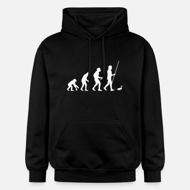 Évolution du canard - Sweat à capuche Softstyle® Gildan Unisexe - noir