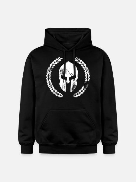 Sparta mit lorbeerkranz - Gildan Unisex Softstyle® Midweight Hoodie - Schwarz