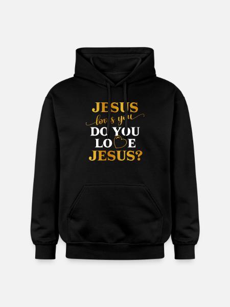 Jésus t’aime - Sweat à capuche Softstyle® Gildan Unisexe - noir
