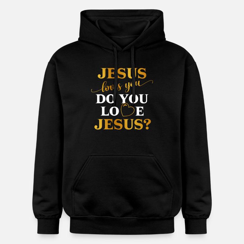 Jésus t’aime - Sweat à capuche Softstyle® Gildan Unisexe - noir