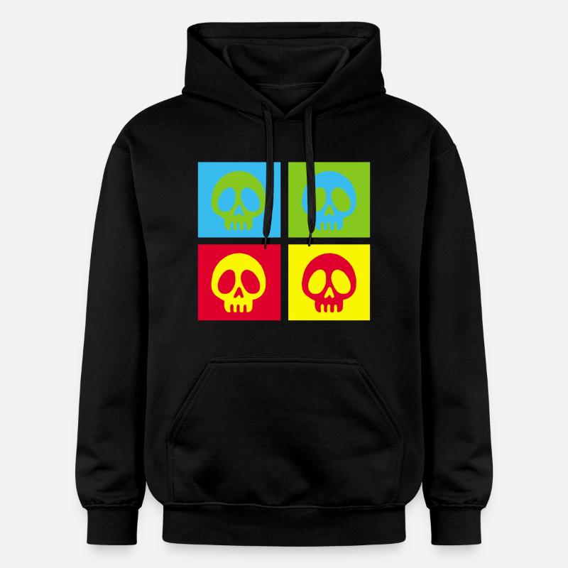 Crâne manga pop art - Sweat à capuche Softstyle® Gildan Unisexe - noir