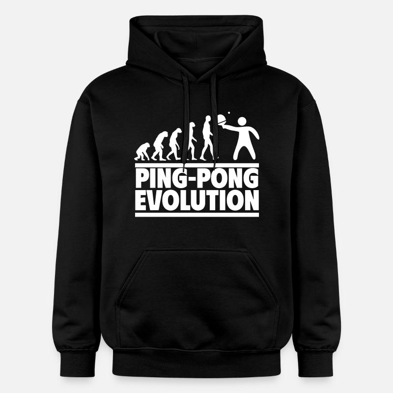 Évolution du ping-pong - Sweat à capuche Softstyle® Gildan Unisexe - noir