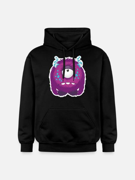 Sweet little sad Monster - Gildan Unisex Softstyle® Midweight Hoodie - black