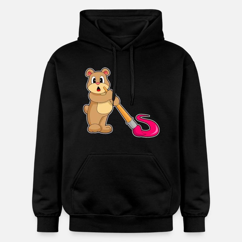 Pinceau d’ours - Sweat à capuche Softstyle® Gildan Unisexe - noir