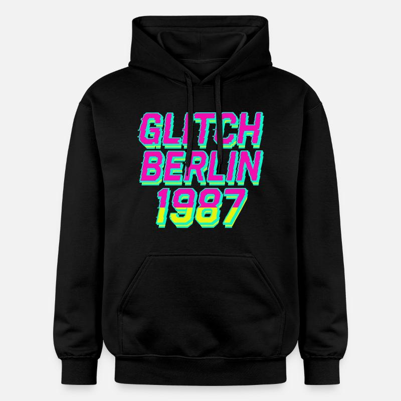 Glitch, Berlin 1987 - Sweat à capuche Softstyle® Gildan Unisexe - noir