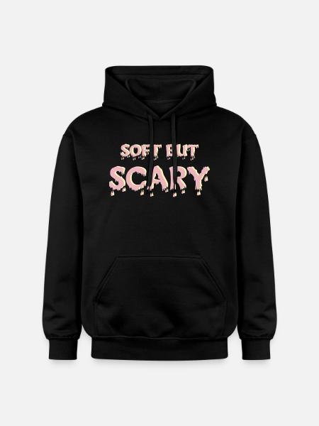 Soft But Scary - Gildan Unisex Softstyle® Midweight Hoodie - black