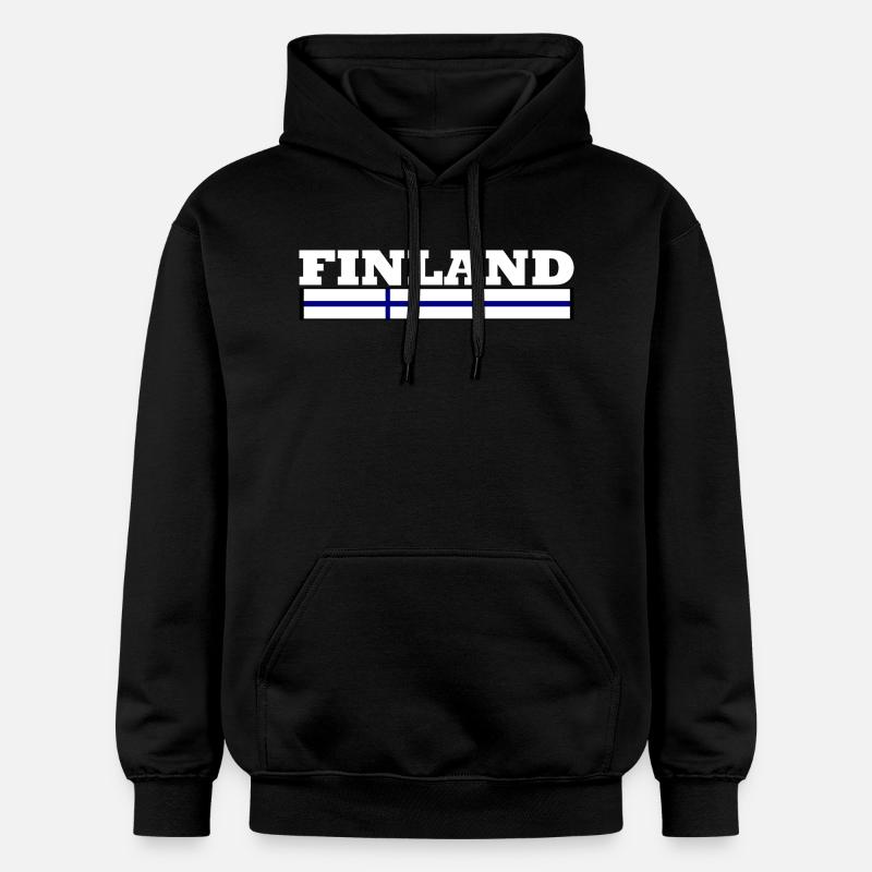 Drapeau de la Finlande - Sweat à capuche Softstyle® Gildan Unisexe - noir