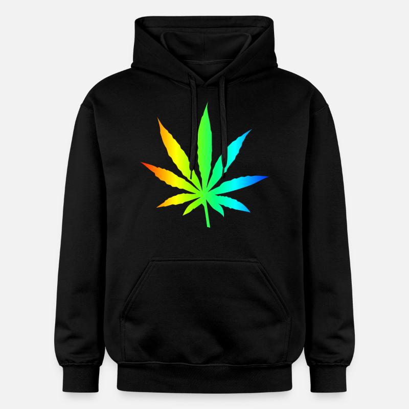 Feuille de Marijuana arc - Sweat à capuche Softstyle® Gildan Unisexe - noir