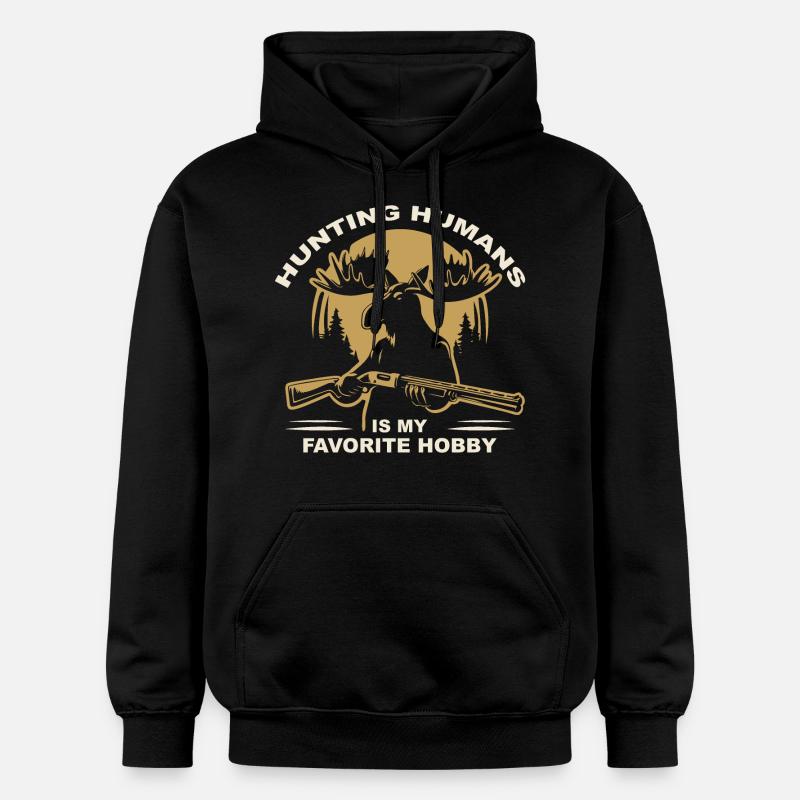 Chasseur d’orignal - Sweat à capuche Softstyle® Gildan Unisexe - noir