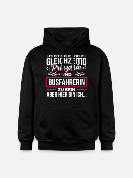 BUSFAHRERIN - Prinzessin - Gildan Unisex Softstyle® Midweight Hoodie - Schwarz