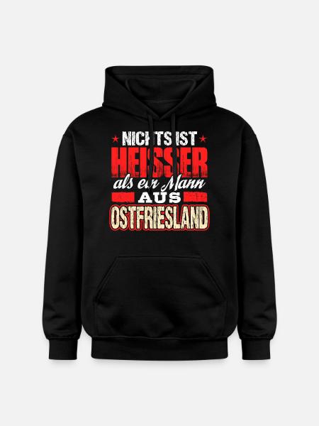 OSTFRIESLAND - heiss - Gildan Unisex Softstyle® Midweight Hoodie - Schwarz