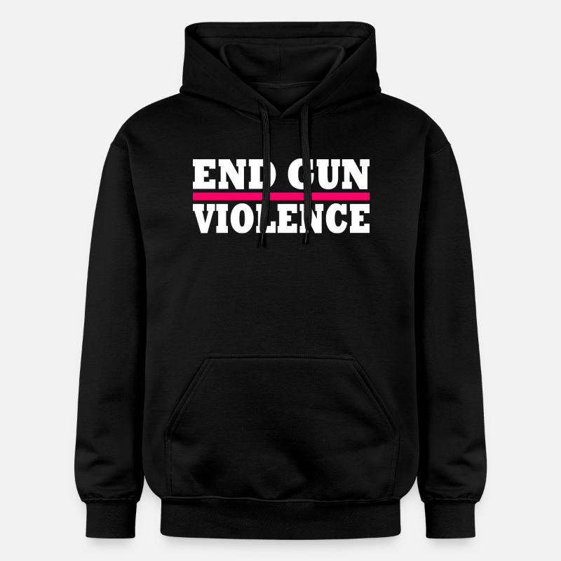 End gun violence - Sweat à capuche Softstyle® Gildan Unisexe - noir