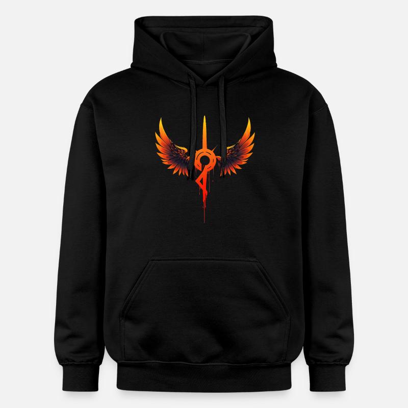 Symbole de l’aile de feu - Sweat à capuche Softstyle® Gildan Unisexe - noir