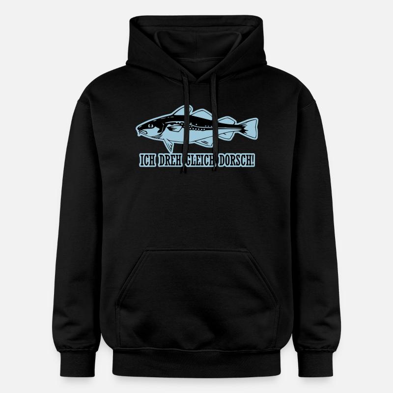 I turn equal to cod! - Gildan Unisex Softstyle® Midweight Hoodie - black