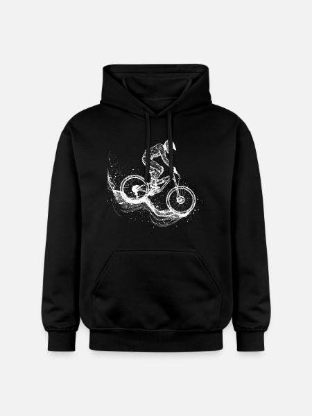 Dessin VTT - Sweat à capuche Softstyle® Gildan Unisexe - noir
