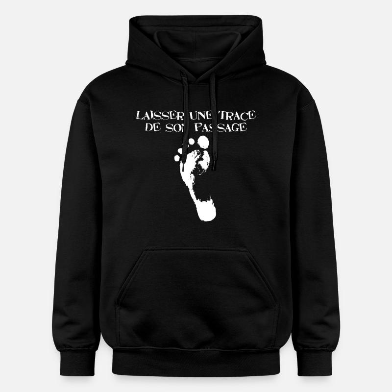 Une trace de son passage - Sweat à capuche Softstyle® Gildan Unisexe - noir
