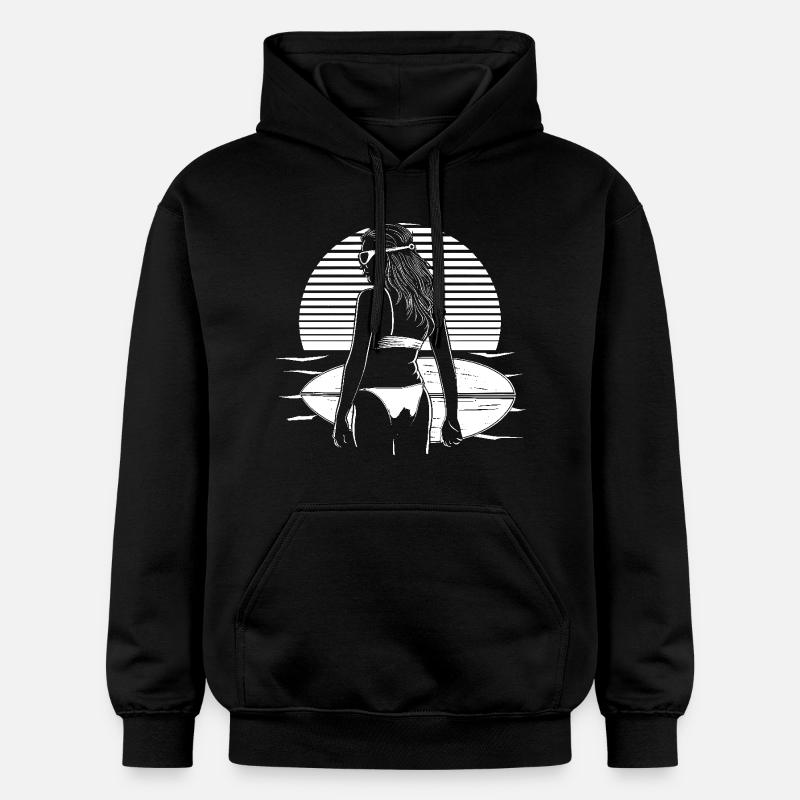 Surfeuse - Sweat à capuche Softstyle® Gildan Unisexe - noir