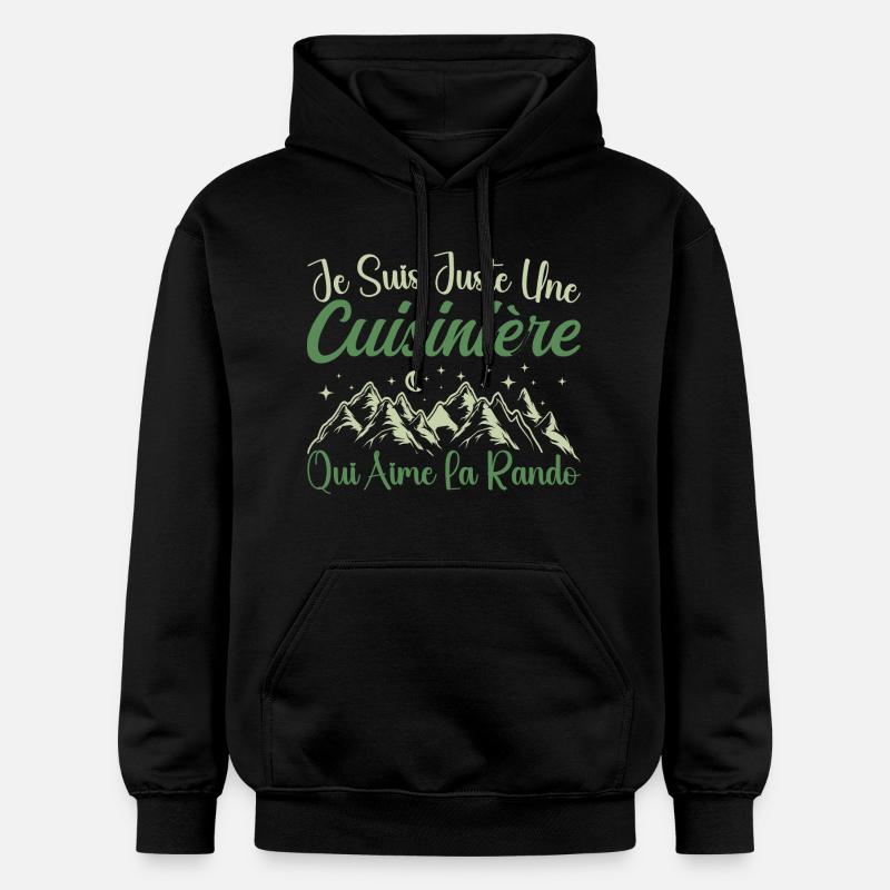 Cuisinière aventurier passionnée de Randonnée - Sweat à capuche Softstyle® Gildan Unisexe - noir
