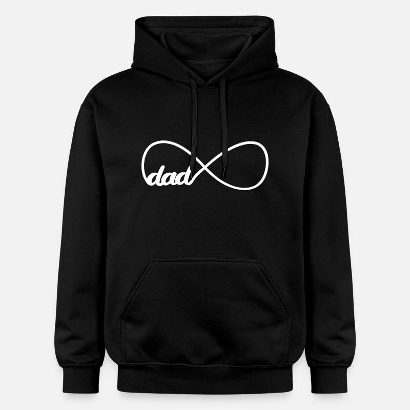 dad forever - Gildan Unisex Softstyle® Midweight Hoodie - black