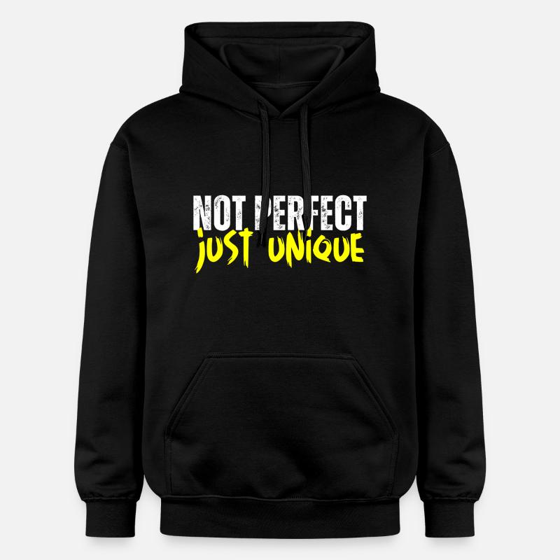 Pas parfait, juste unique - Sweat à capuche Softstyle® Gildan Unisexe - noir
