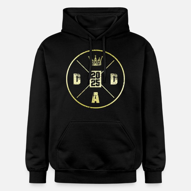 Papa 2025 Paternité Papa - Sweat à capuche Softstyle® Gildan Unisexe - noir