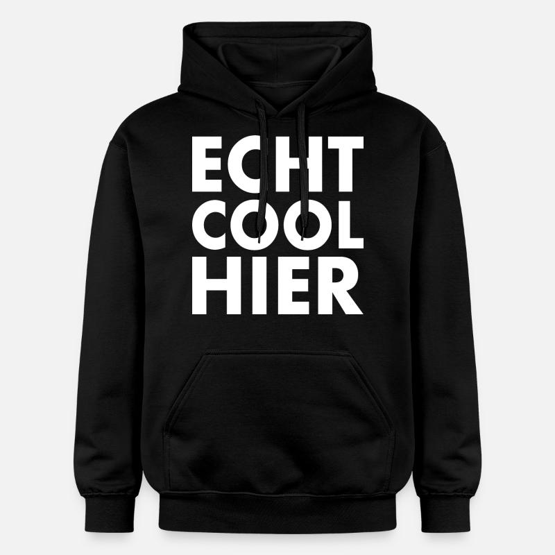 Echt cool hier - Gildan Unisex Softstyle® Midweight Hoodie - Schwarz