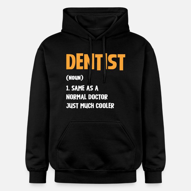 Typographie de l’humour dentaire - Sweat à capuche Softstyle® Gildan Unisexe - noir