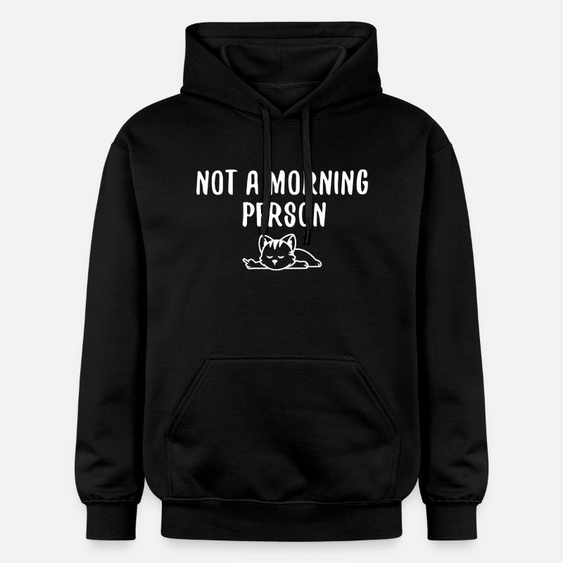 Pas une personne du matin - Sweat à capuche Softstyle® Gildan Unisexe - noir