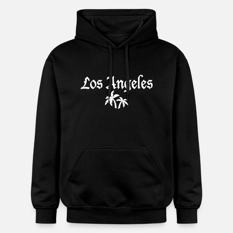 Palmiers de Los Angeles - Sweat à capuche Softstyle® Gildan Unisexe - noir