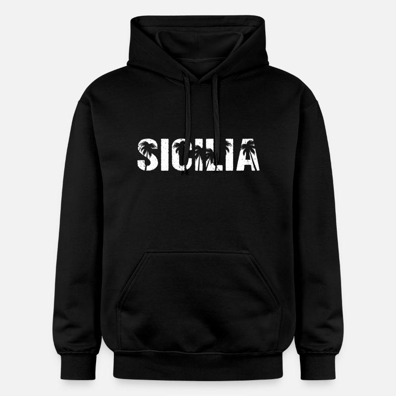 Sicilia Palm Islands Sicile - Sweat à capuche Softstyle® Gildan Unisexe - noir