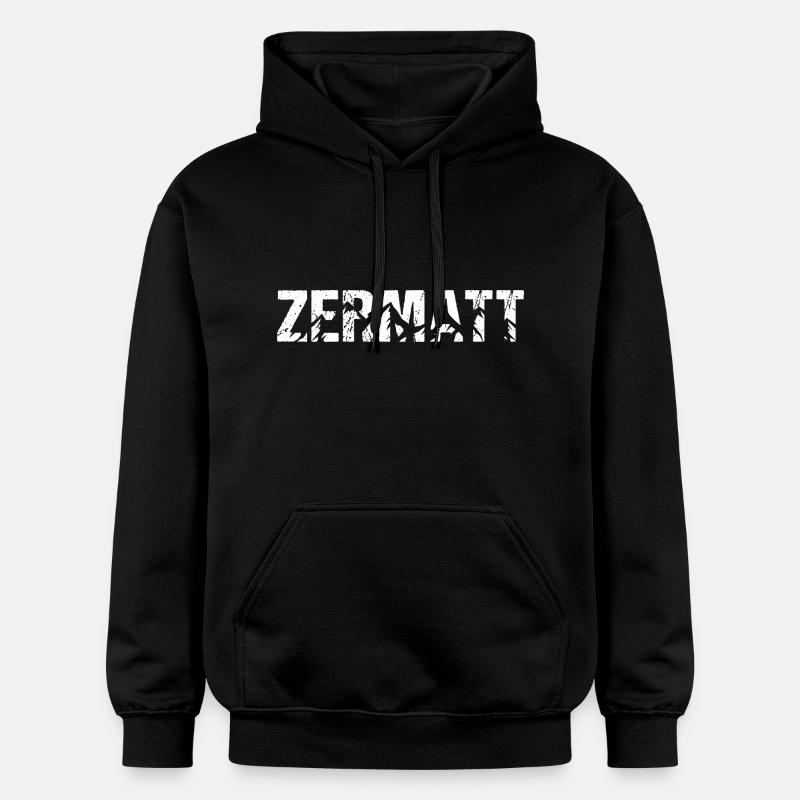 Zermatt Cervin - Sweat à capuche Softstyle® Gildan Unisexe - noir