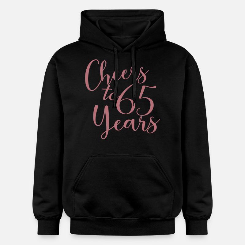 Vive 65 ans 65e anniversaire - Sweat à capuche Softstyle® Gildan Unisexe - noir