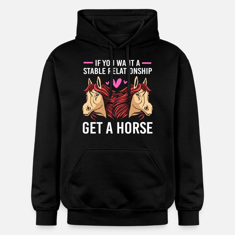 Courses de chevaux - Sweat à capuche Softstyle® Gildan Unisexe - noir