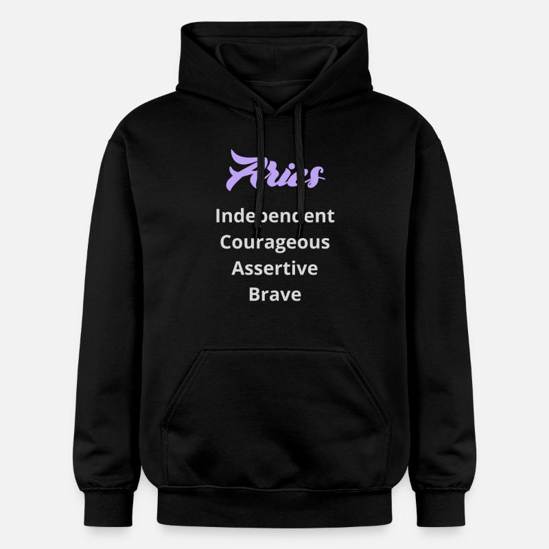 Logo signe astrologique " Bélier" - Sweat à capuche Softstyle® Gildan Unisexe - noir