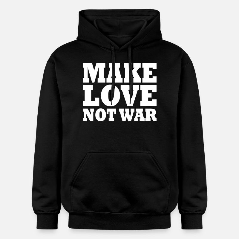 Make love not war - Sweat à capuche Softstyle® Gildan Unisexe - noir