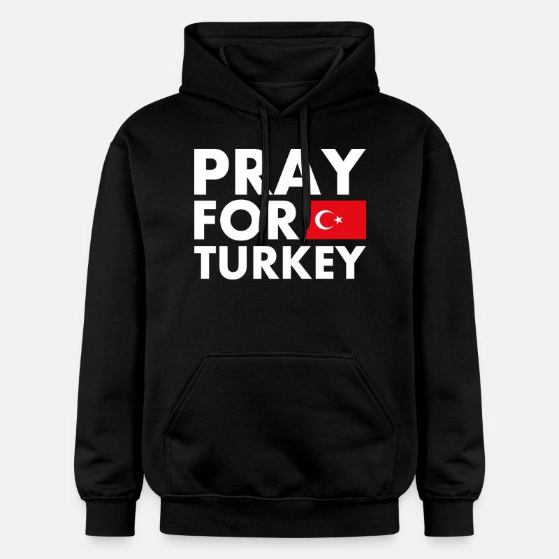 Pray for turkey - Sweat à capuche Softstyle® Gildan Unisexe - noir