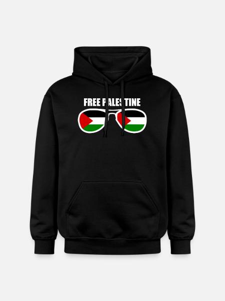 Free palestine - Gildan Unisex Softstyle® Midweight Hoodie - black