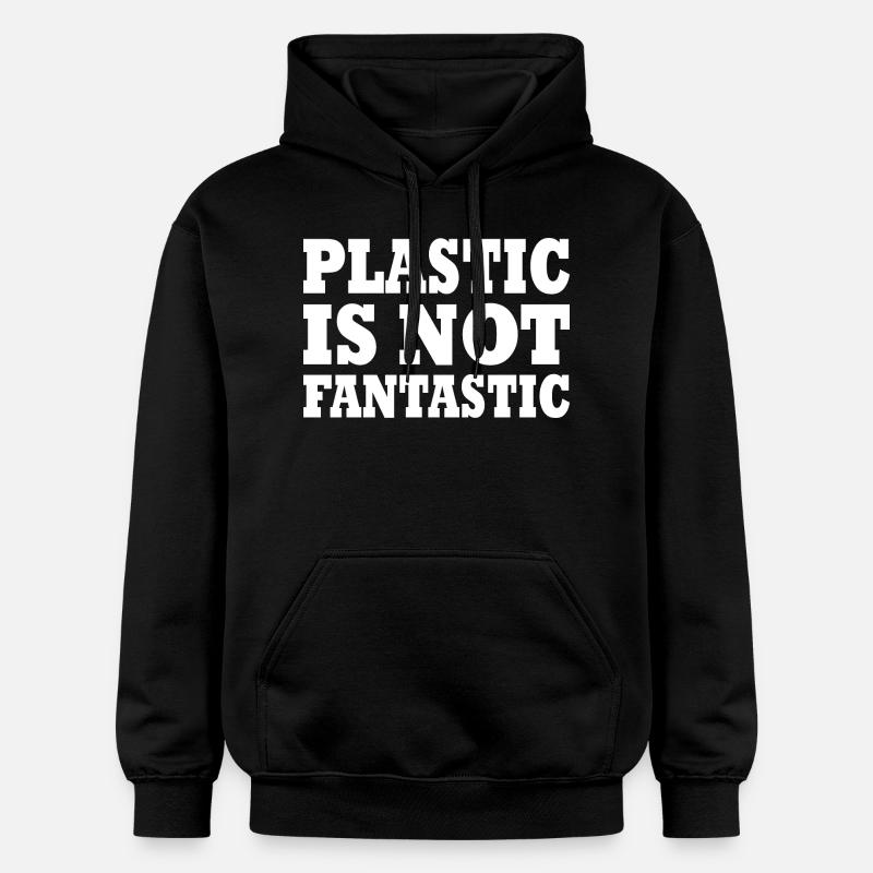 Plastic is not fantastic - Sweat à capuche Softstyle® Gildan Unisexe - noir