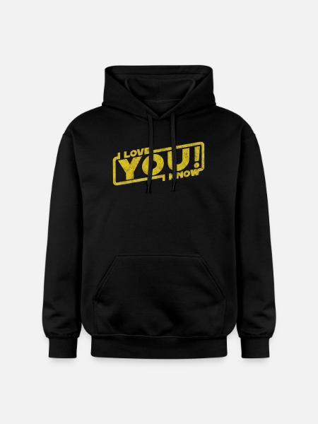 jeg elsker dig jeg ved - film citat gave - Gildan Softstyle® Midweight unisex-hoodie - sort