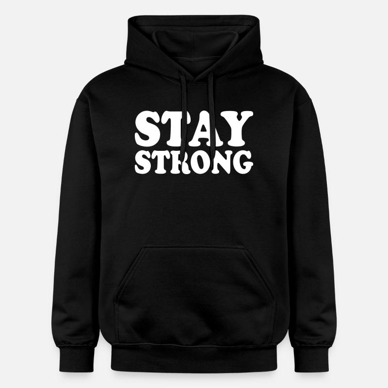 Stay strong - Sweat à capuche Softstyle® Gildan Unisexe - noir